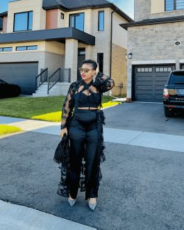 Black 3D long sleeves jacket
